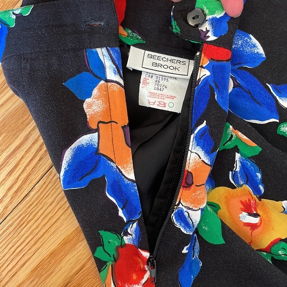 Vintage Beechers Brook High-Waisted Floral Skirt, sz 8 - Picture 8 of 13